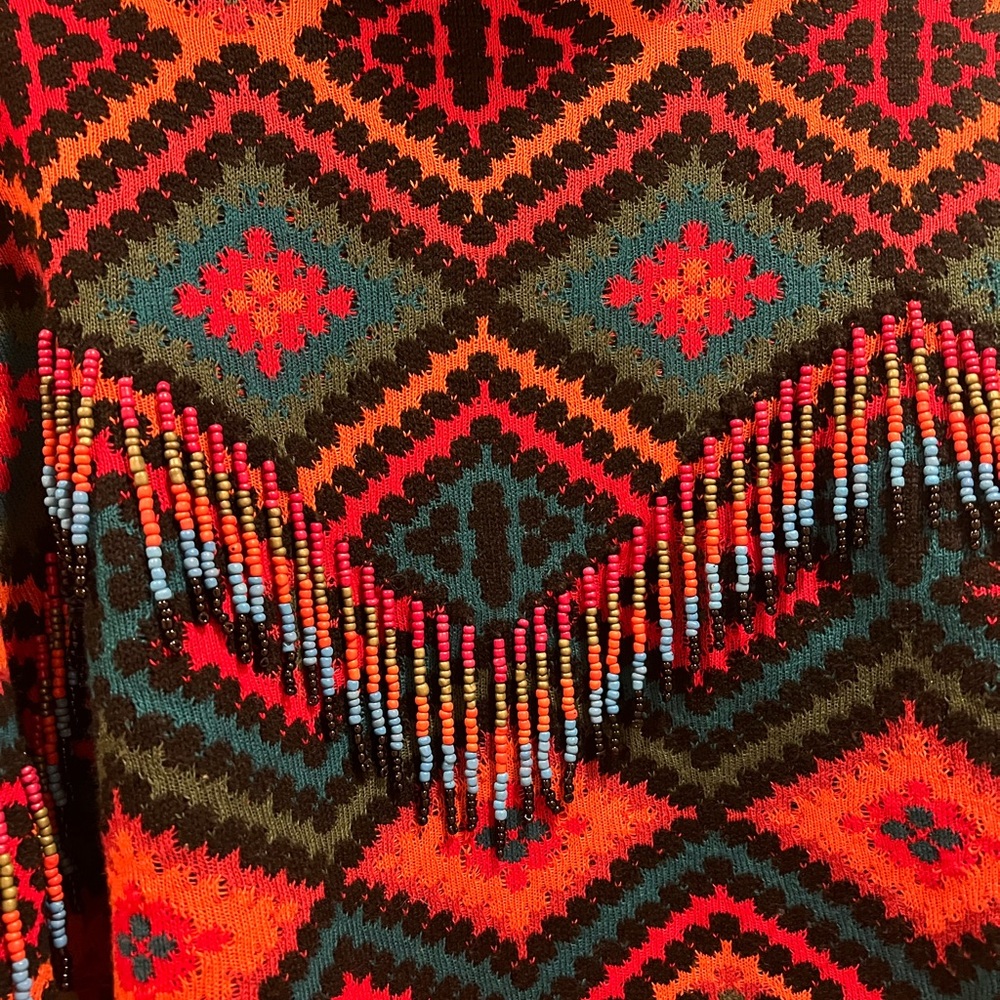 Farm Rio Rauti Beaded Sweater Size Large - Picture 5 of 7